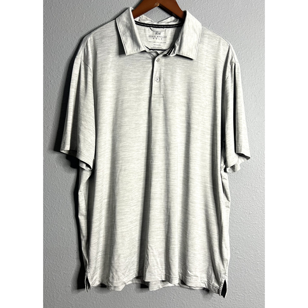 Rorie Whelan Polo Shirt Mens XXL Soft Gray Golf Lightweight Activewear Casual